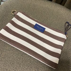 GUC Henri Bendel striped clutch zipper pouch